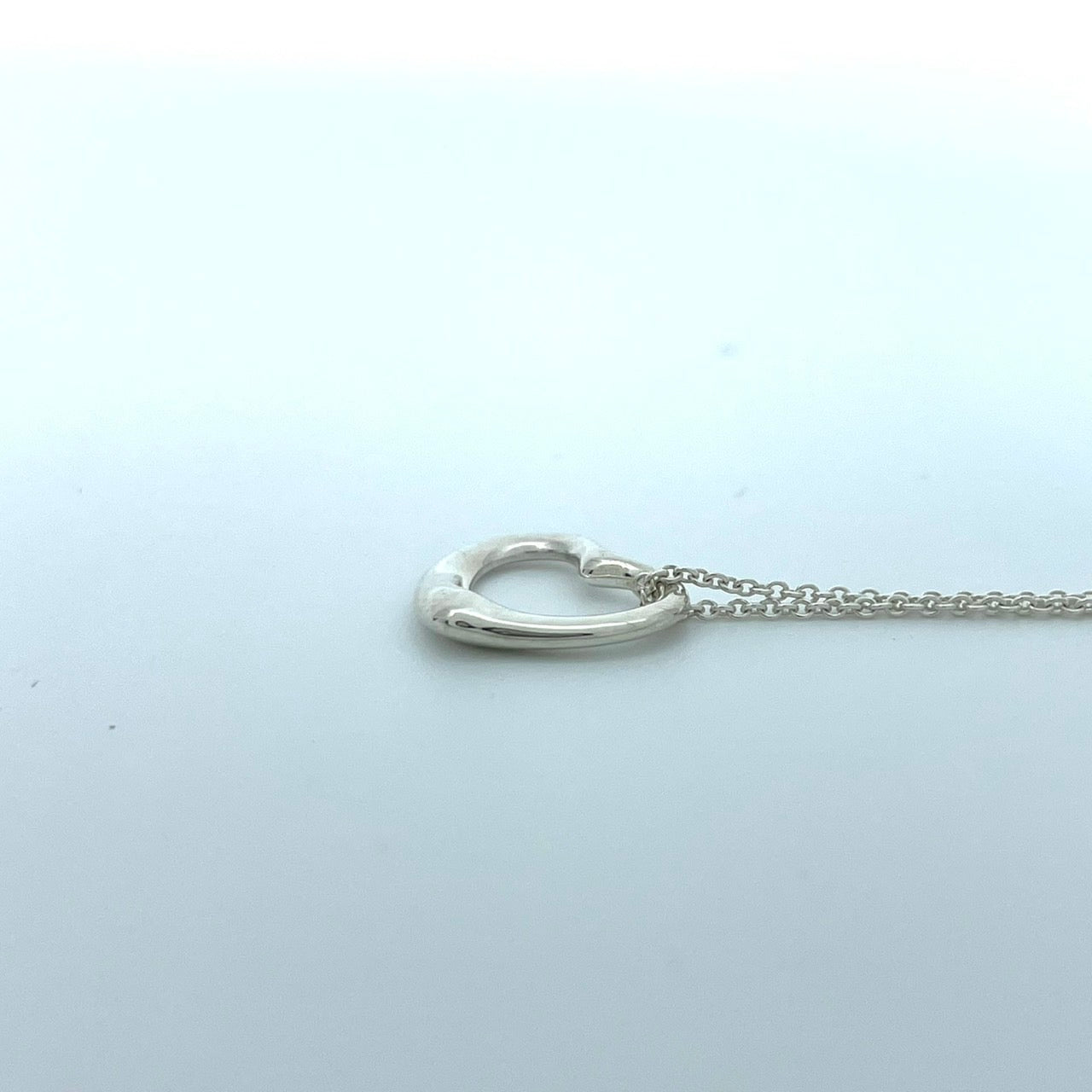 極美品 TIFFANY & Co. ティファニー ネックレス オープンハート エルサ・ペレッティ SV925 シルバー ヴィンテージ ペンダント ジュエリー アクセサリー レディース I1