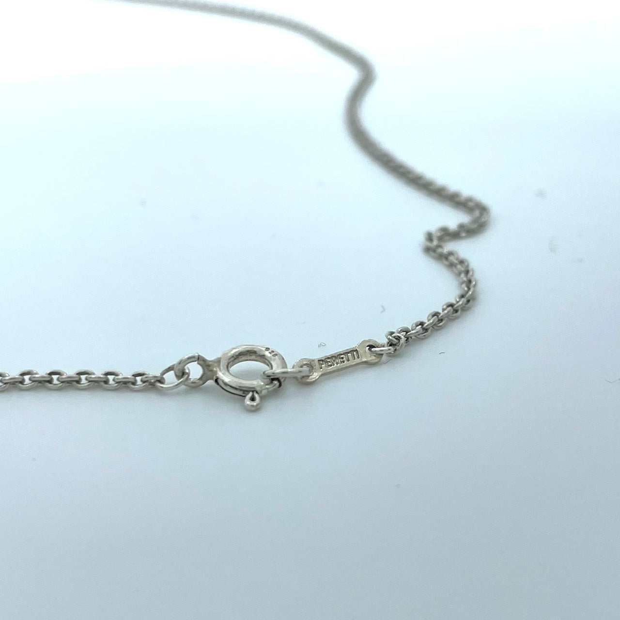 美品 TIFFANY & Co. ティファニー ネックレス オープンハート エルサ・ペレッティ シルバー SV925 ペンダント ヴィンテージ ジュエリー アクセサリー レディース I1