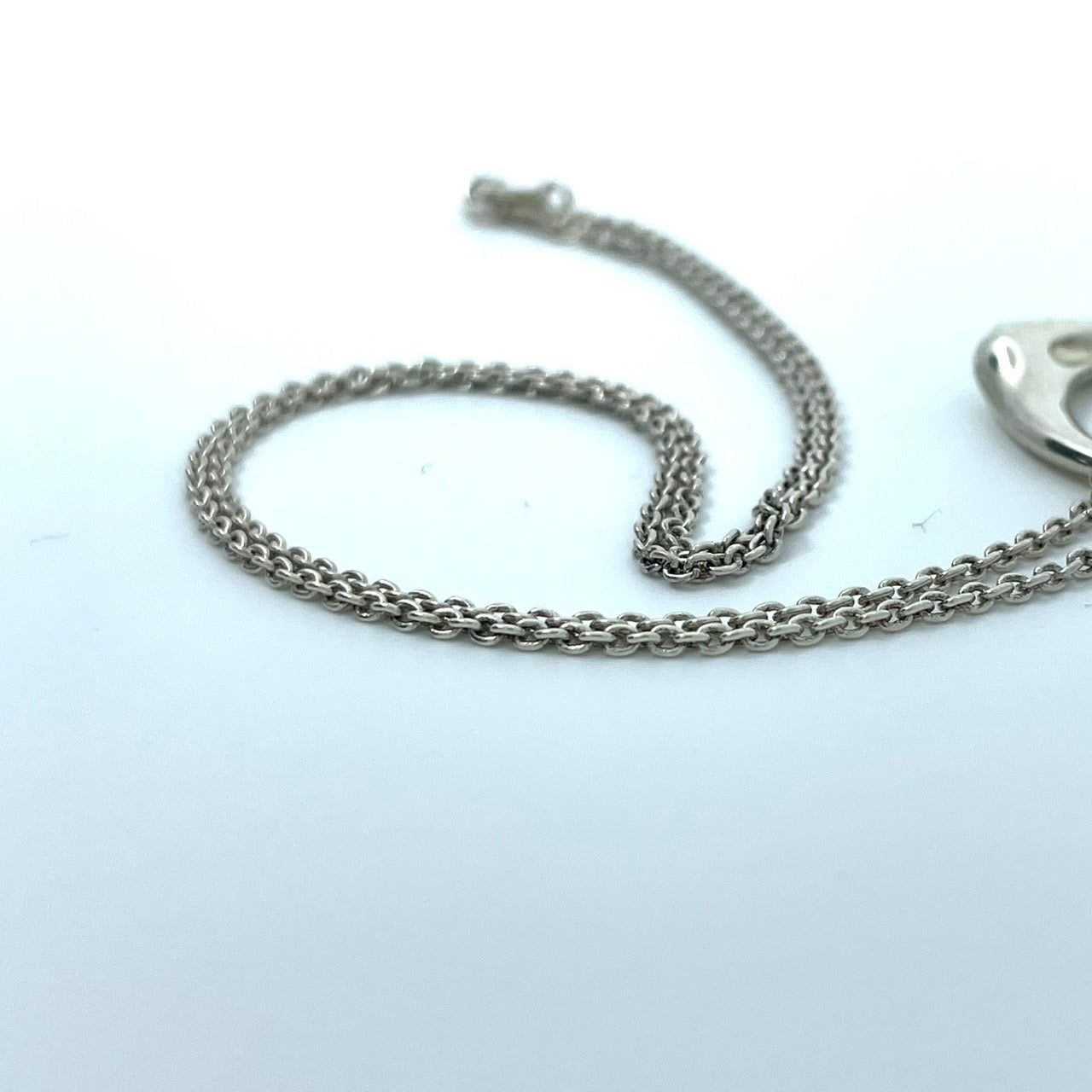 美品 TIFFANY & Co. ティファニー ネックレス オープンハート エルサ・ペレッティ シルバー SV925 ペンダント ヴィンテージ ジュエリー アクセサリー レディース I1