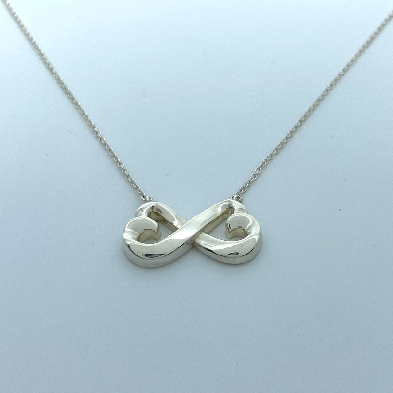 美品 TIFFANY & Co. ティファニー ネックレス ダブルラヴィングハート ダブルラビングハート エルサ・ペレッティ シルバー SV925 ペンダント ヴィンテージ ジュエリー アクセサリー レディース I1