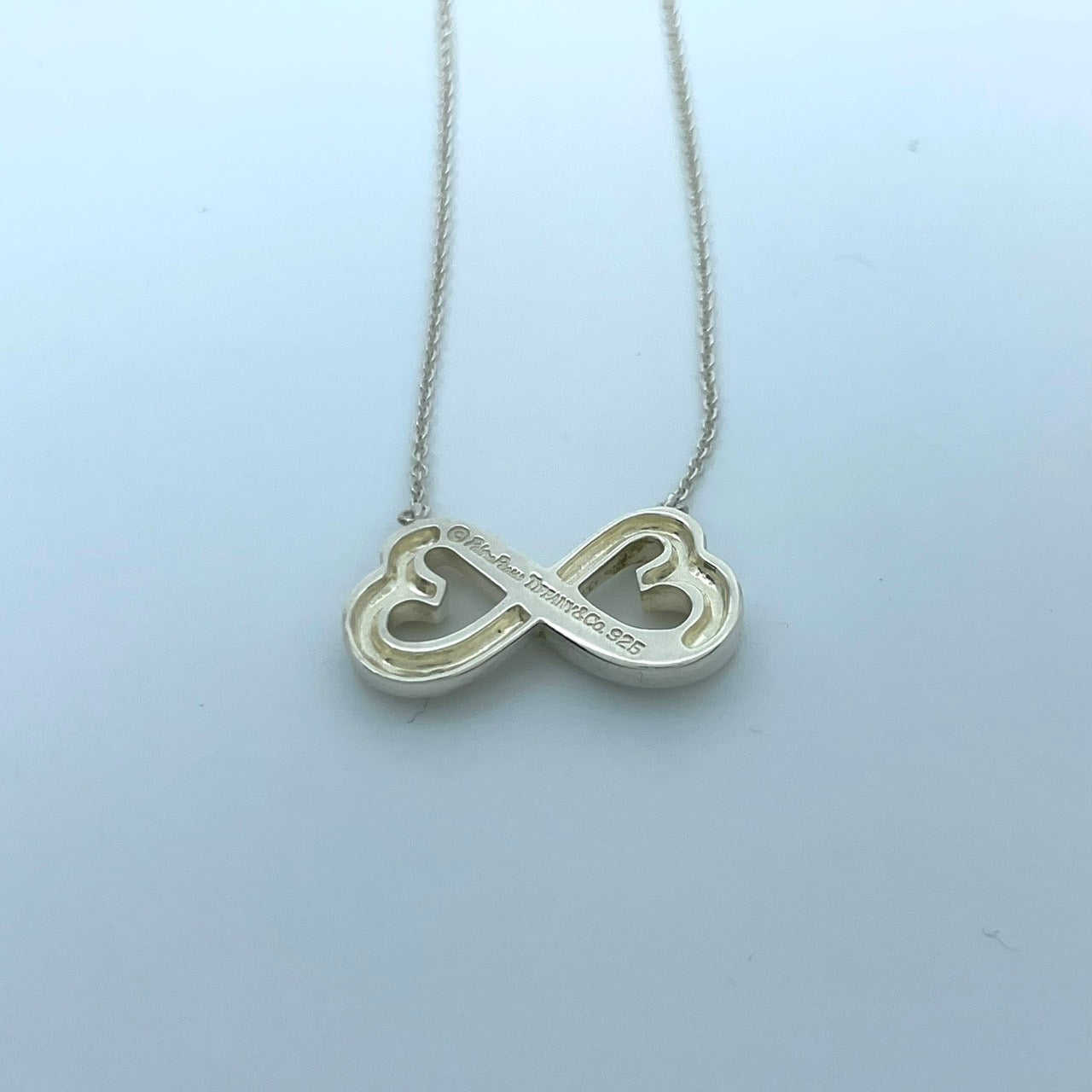 美品 TIFFANY & Co. ティファニー ネックレス ダブルラヴィングハート ダブルラビングハート エルサ・ペレッティ シルバー SV925 ペンダント ヴィンテージ ジュエリー アクセサリー レディース I1