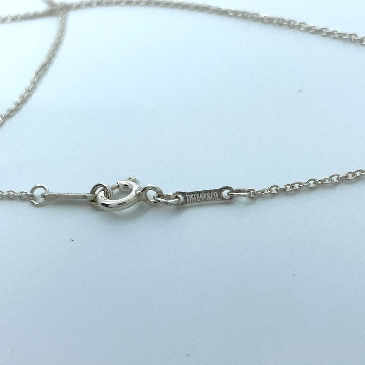 美品 TIFFANY & Co. ティファニー ネックレス オープンハート エルサ・ペレッティ シルバー SV925 ペンダント ヴィンテージ ジュエリー アクセサリー レディース I1