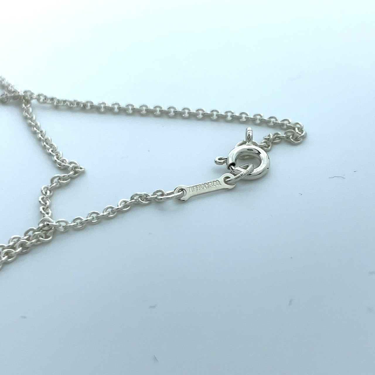 美品 TIFFANY & Co. ティファニー ネックレス オープンハート ラージ エルサ・ペレッティ シルバー SV925 ペンダント ヴィンテージ ジュエリー アクセサリー レディース I1