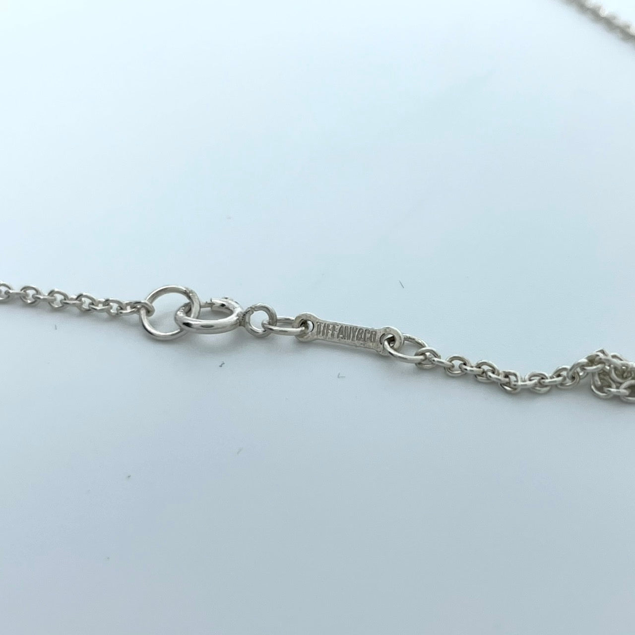 美品 TIFFANY & Co. ティファニー ネックレス オープンハート エルサ・ペレッティ シルバー SV925 ペンダント ヴィンテージ ジュエリー アクセサリー レディース I1