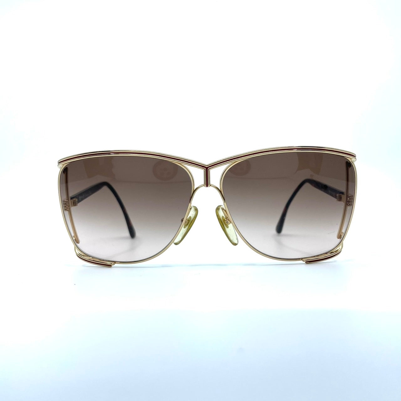 美品 Christian Dior クリスチャンディオール サングラス CDロゴ ゴールド ブラック×ブラウン べっ甲柄 メンズ レディース ヴィンテージ H2