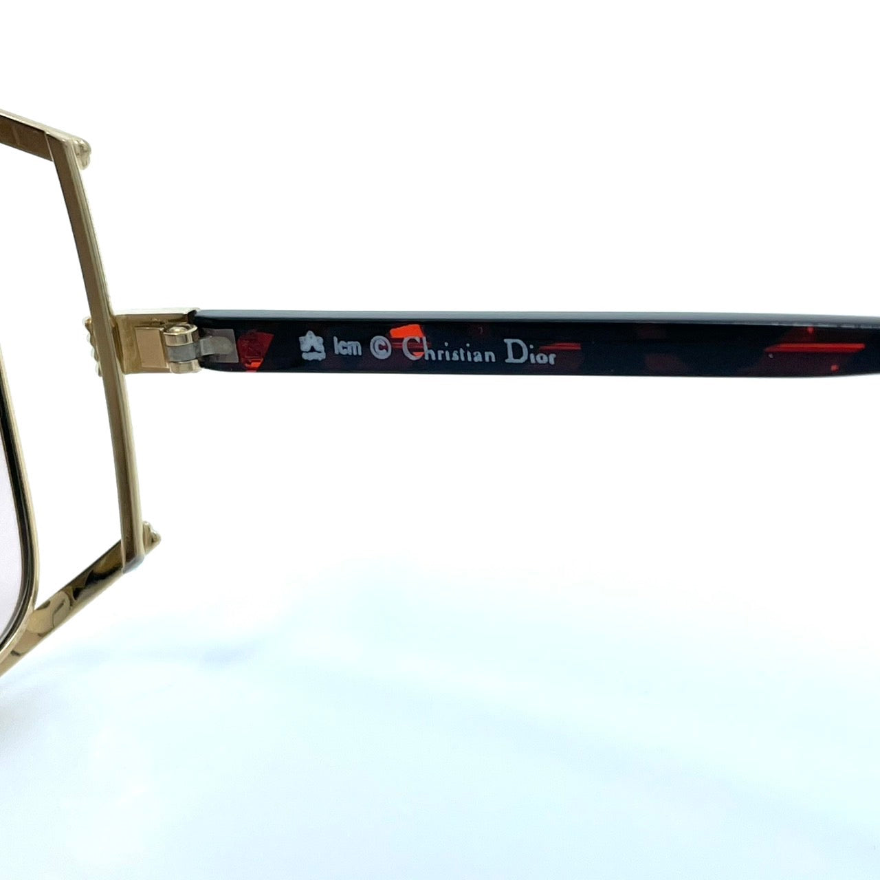 美品 Christian Dior クリスチャンディオール サングラス CDロゴ ゴールド ブラック×ブラウン べっ甲柄 メンズ レディース ヴィンテージ H2