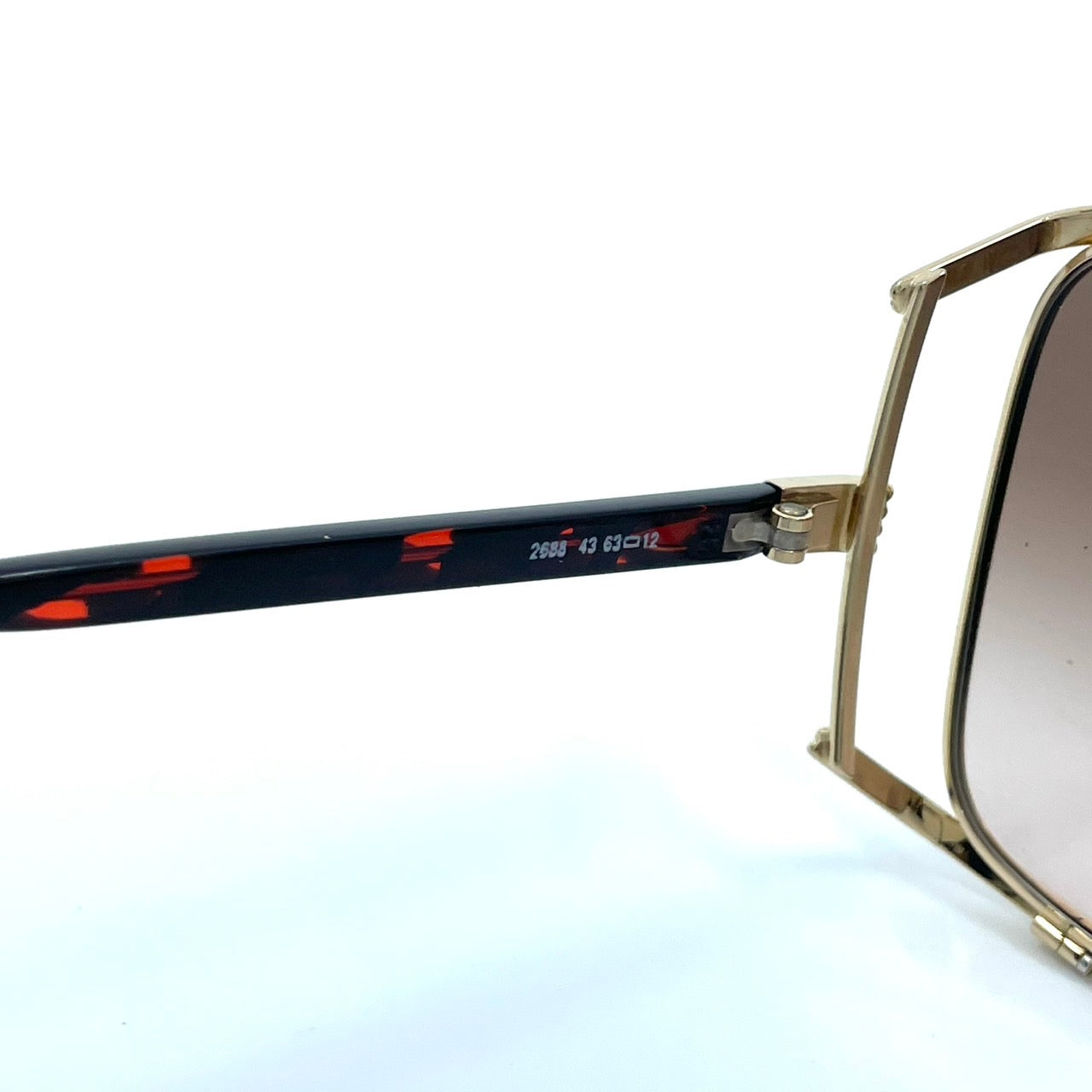 美品 Christian Dior クリスチャンディオール サングラス CDロゴ ゴールド ブラック×ブラウン べっ甲柄 メンズ レディース ヴィンテージ H2