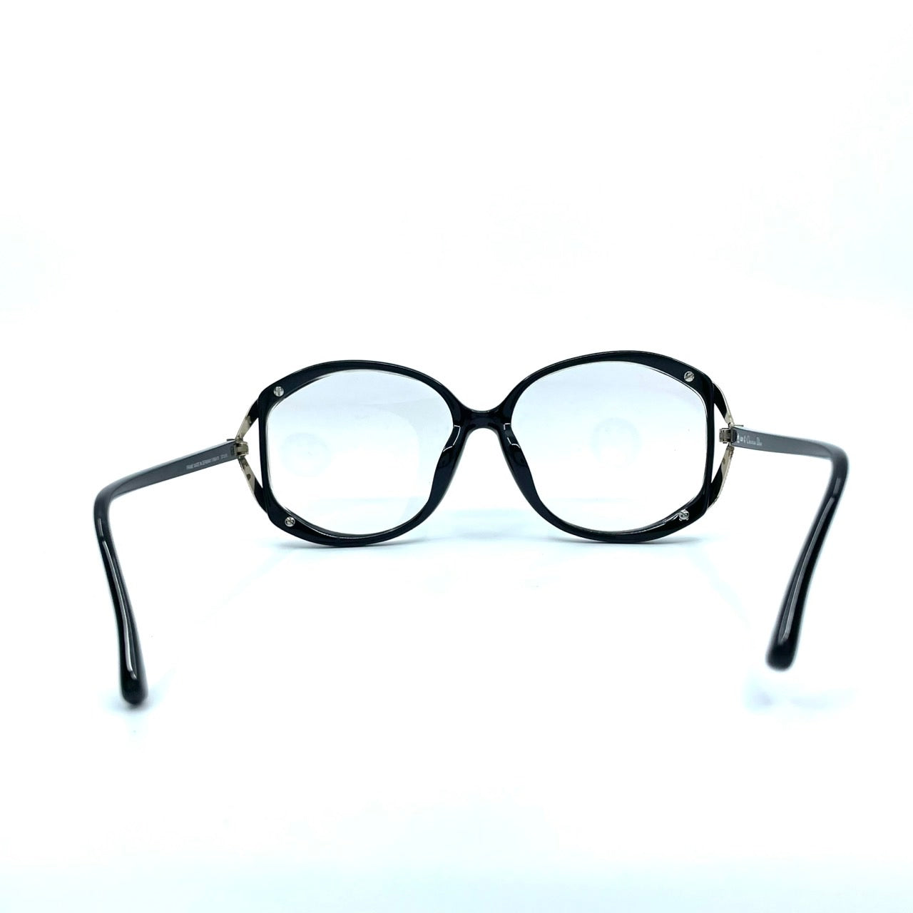 Christian Dior クリスチャンディオール メガネ CDロゴ 黒 ブラック ゴールド金具 メンズ レディース ヴィンテージ フレーム 伊達メガネ H2