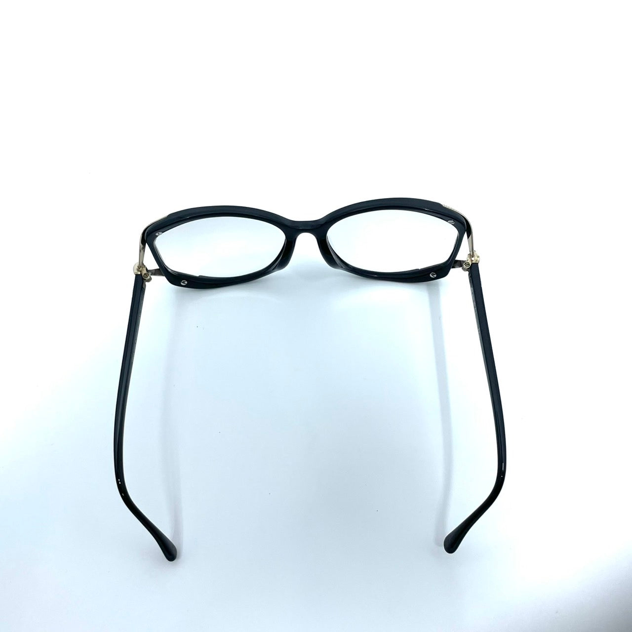 Christian Dior クリスチャンディオール メガネ CDロゴ 黒 ブラック ゴールド金具 メンズ レディース ヴィンテージ フレーム 伊達メガネ H2
