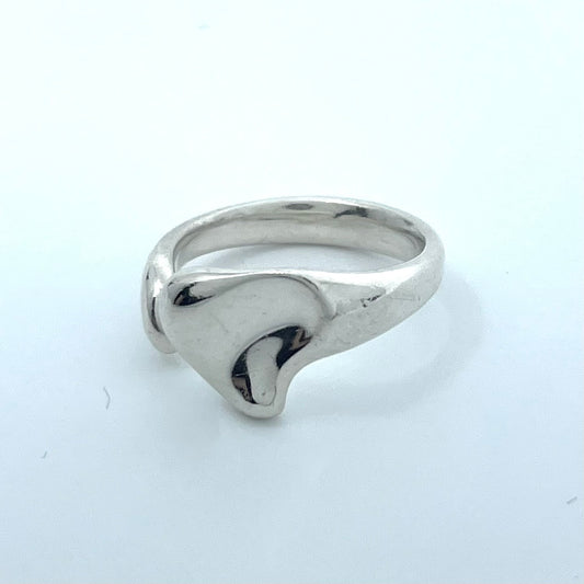 TIFFANY & Co. ティファニー フルハート リング 10号 シルバー SV925 エルサペレッティ ヴィンテージ レディース ジュエリー アクセサリー I6