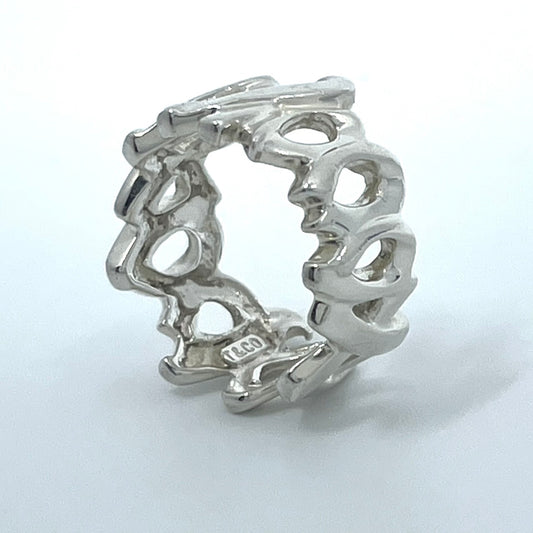 美品 TIFFANY & Co. ティファニー ラブアンドキス リング 9号（USAサイズ6） シルバー SV925 パロマ・ピカソ ヴィンテージ レディース ジュエリー アクセサリー I6