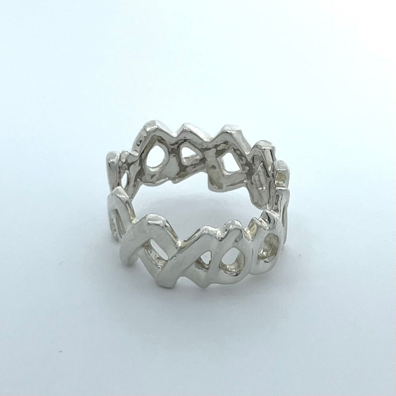 美品 TIFFANY & Co. ティファニー ラブアンドキス リング 9号（USAサイズ6） シルバー SV925 パロマ・ピカソ ヴィンテージ レディース ジュエリー アクセサリー I6