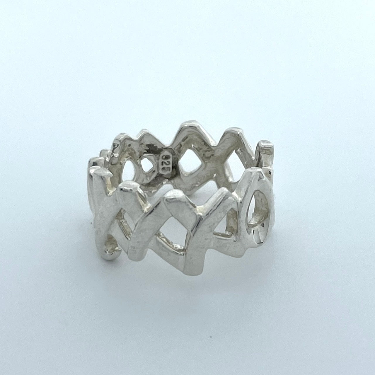 美品 TIFFANY & Co. ティファニー ラブアンドキス リング 9号（USAサイズ6） シルバー SV925 パロマ・ピカソ ヴィンテージ レディース ジュエリー アクセサリー I6