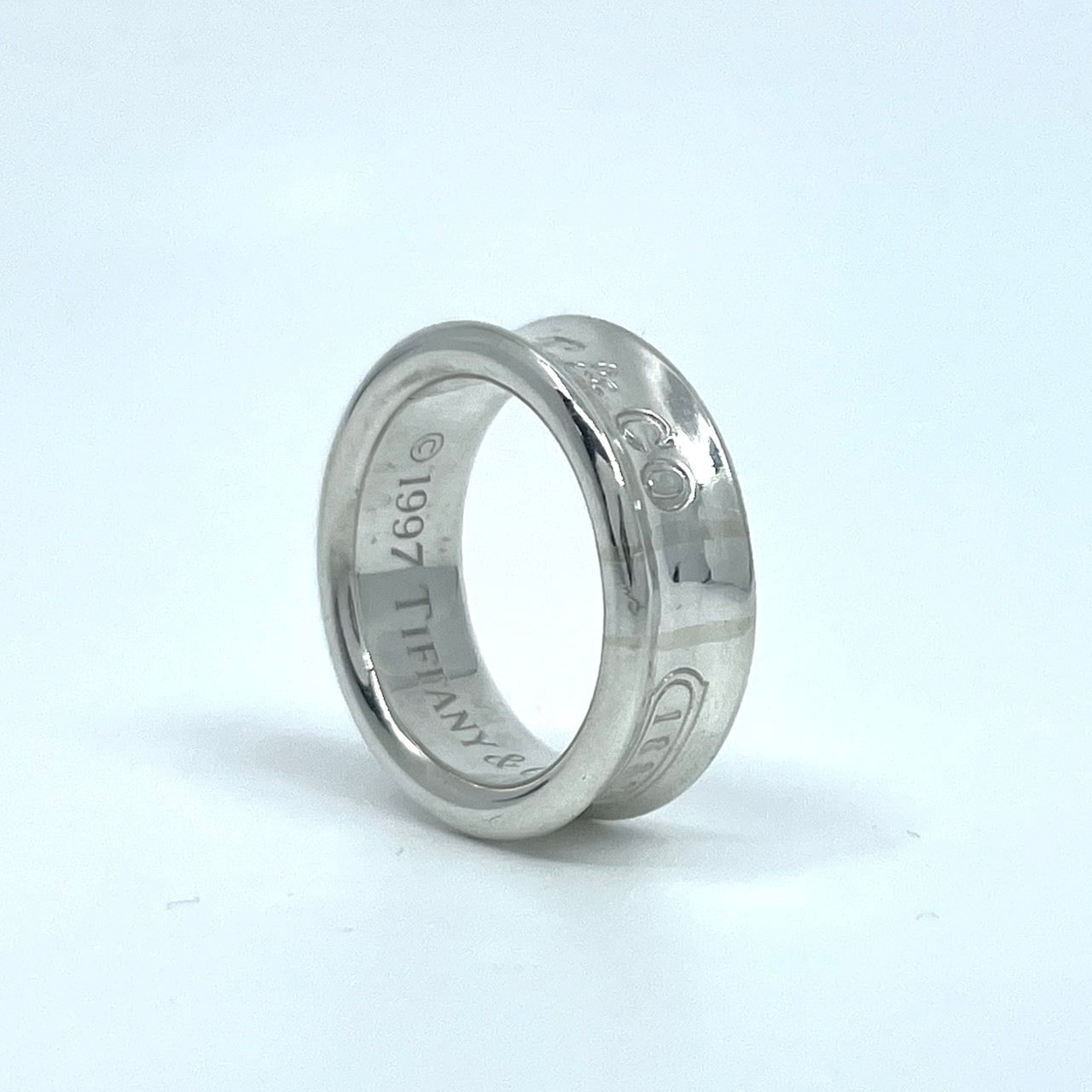 美品 TIFFANY & Co. ティファニー 1837 ミディアムリング 9号（USAサイズ6） シルバー SV925 ヴィンテージ レディース ジュエリー アクセサリー I6