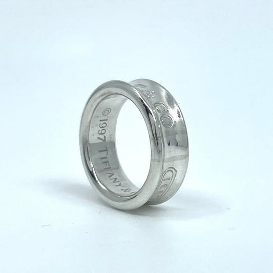 美品 TIFFANY & Co. ティファニー 1837 ミディアムリング 9号（USAサイズ6） シルバー SV925 ヴィンテージ レディース ジュエリー アクセサリー I6