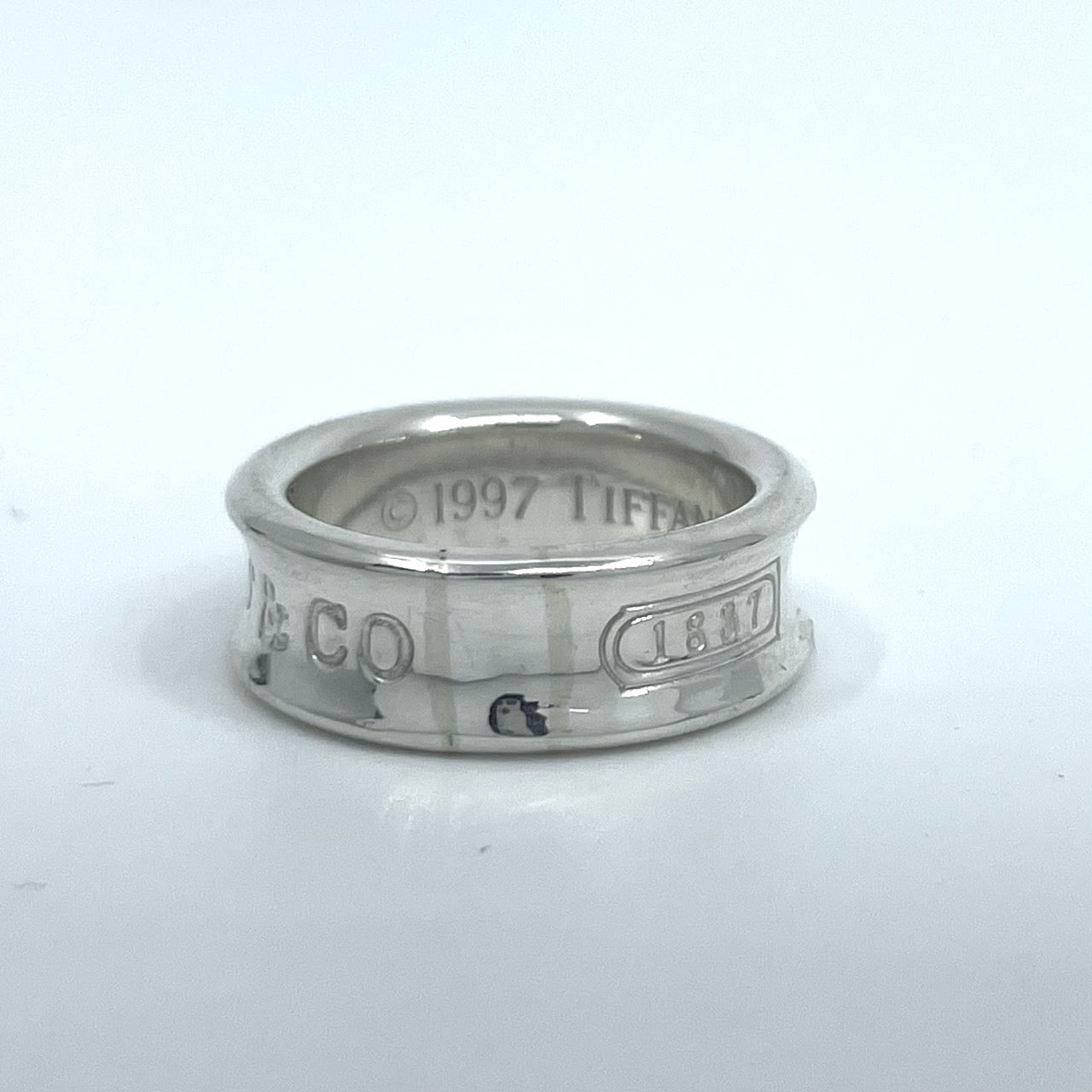 美品 TIFFANY & Co. ティファニー 1837 ミディアムリング 9号（USAサイズ6） シルバー SV925 ヴィンテージ レディース ジュエリー アクセサリー I6