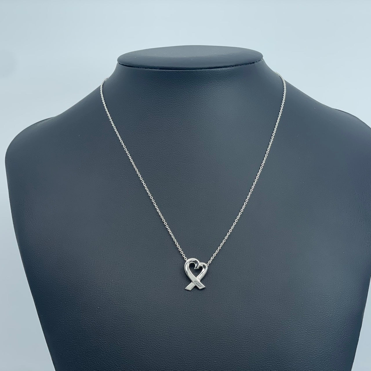 美品 TIFFANY & Co. ティファニー ネックレス ラヴィングハート ラビングハート パロマ・ピカソ シルバー SV925 ペンダント ヴィンテージ レディース I6