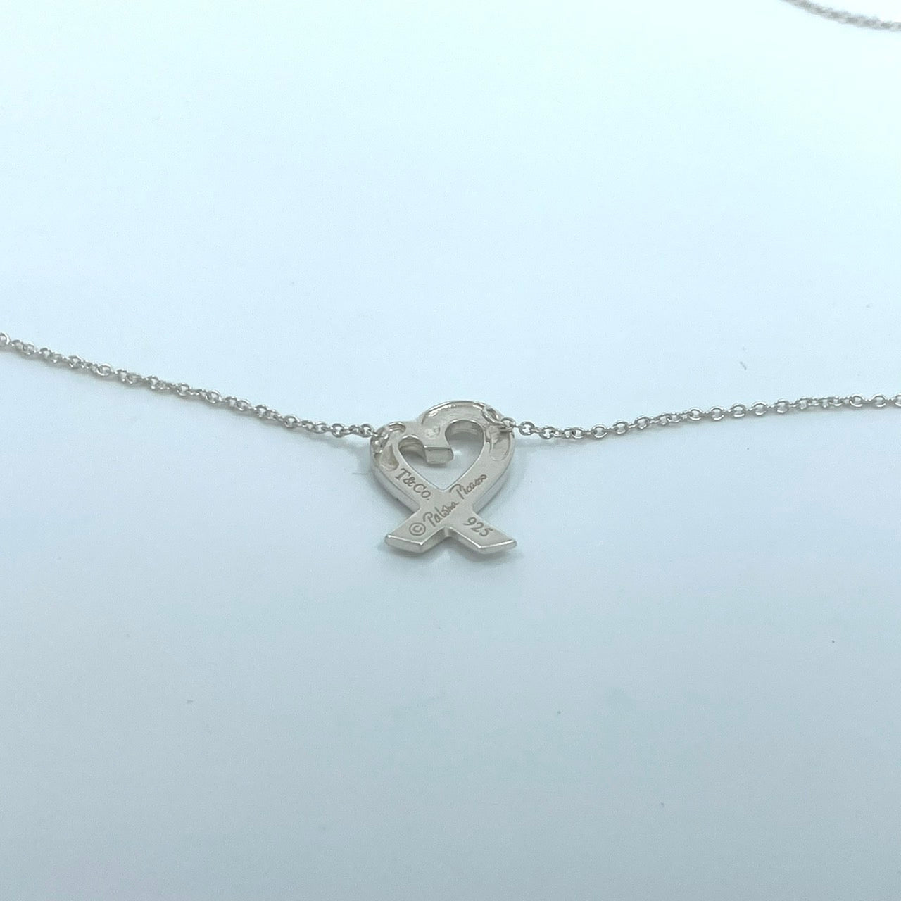 美品 TIFFANY & Co. ティファニー ネックレス ラヴィングハート ラビングハート パロマ・ピカソ シルバー SV925 ペンダント ヴィンテージ レディース I6