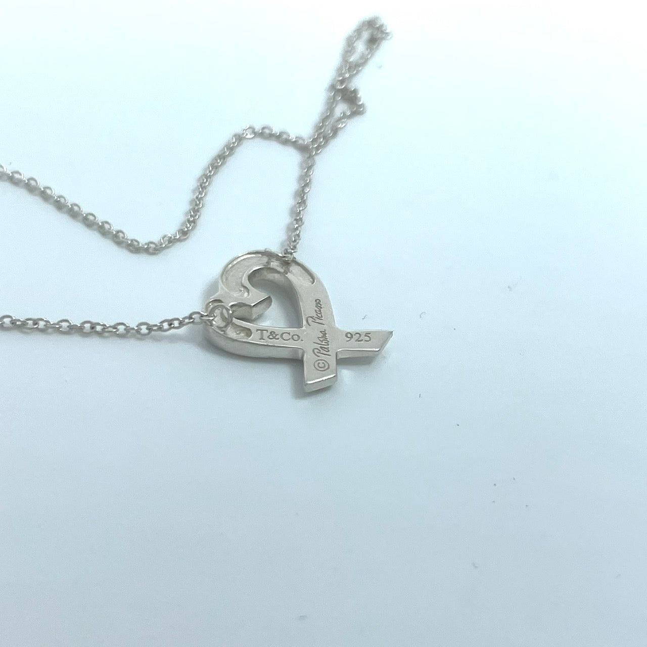 美品 TIFFANY & Co. ティファニー ネックレス ラヴィングハート ラビングハート パロマ・ピカソ シルバー SV925 ペンダント ヴィンテージ レディース I6
