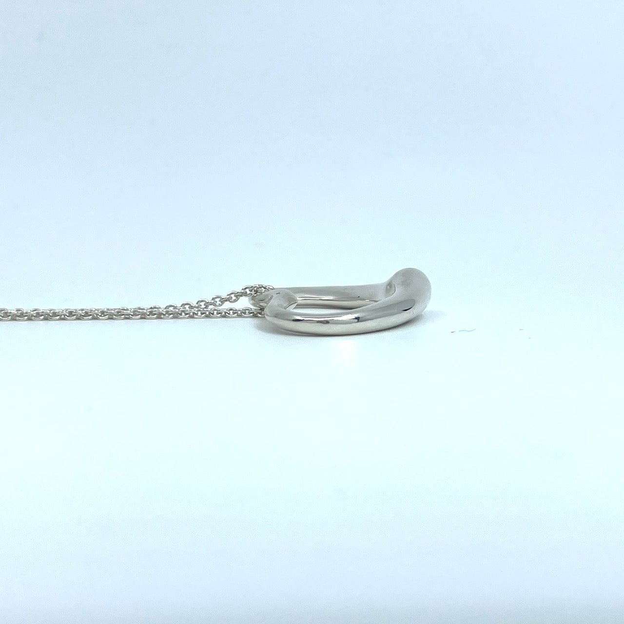 美品 TIFFANY & Co. ティファニー ネックレス オープンハート エルサ・ペレッティ シルバー SV925 ペンダント ヴィンテージ レディース I6