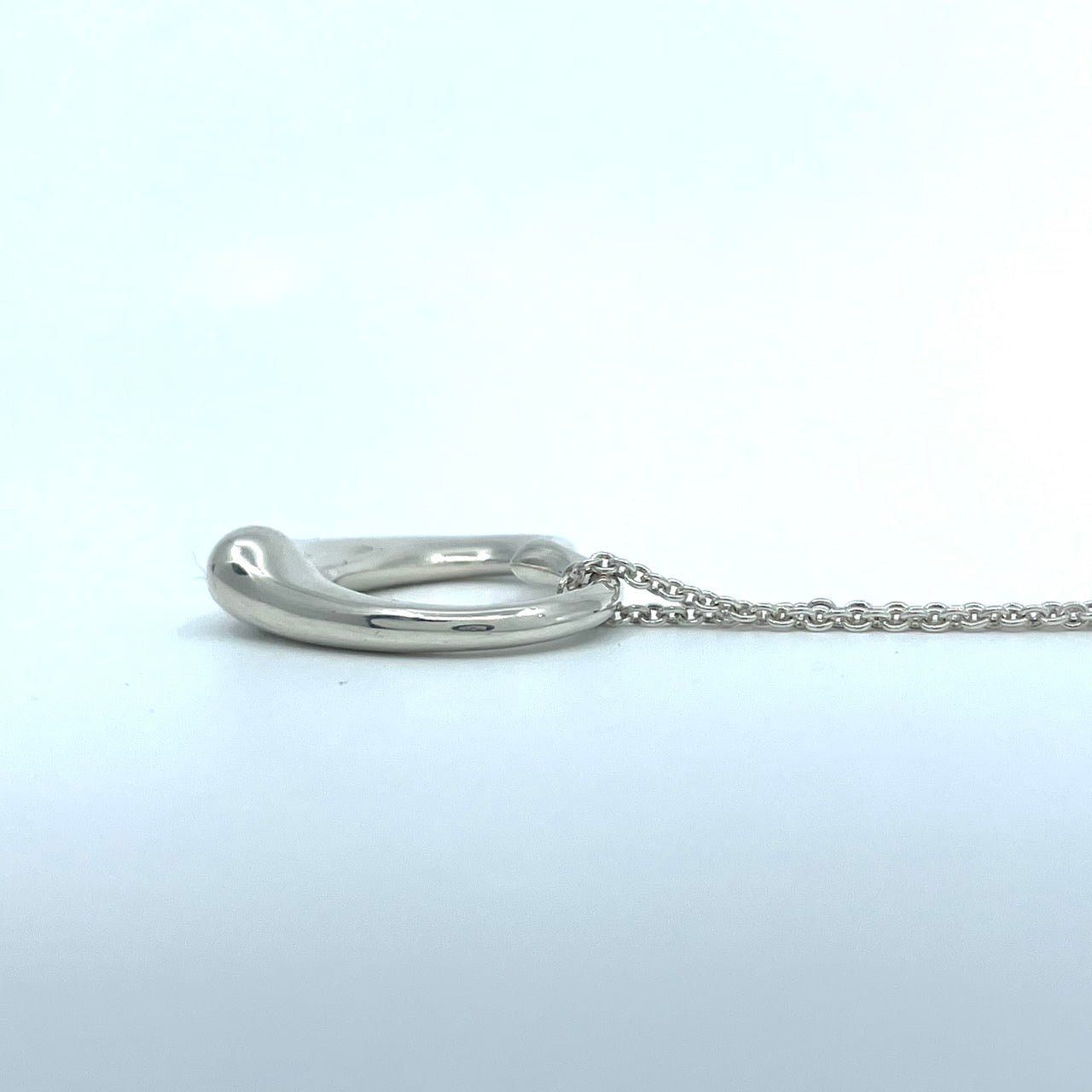 美品 TIFFANY & Co. ティファニー ネックレス オープンハート エルサ・ペレッティ シルバー SV925 ペンダント ヴィンテージ レディース I6