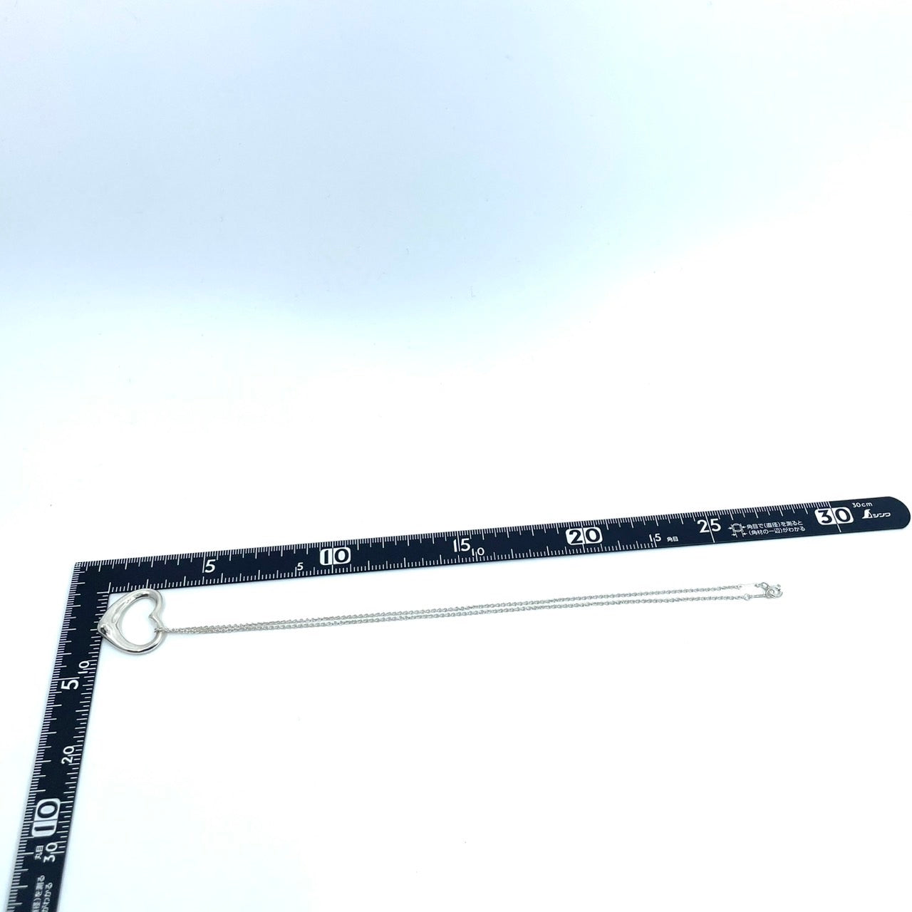 美品 TIFFANY & Co. ティファニー ネックレス オープンハート エルサ・ペレッティ シルバー SV925 ペンダント ヴィンテージ レディース I6