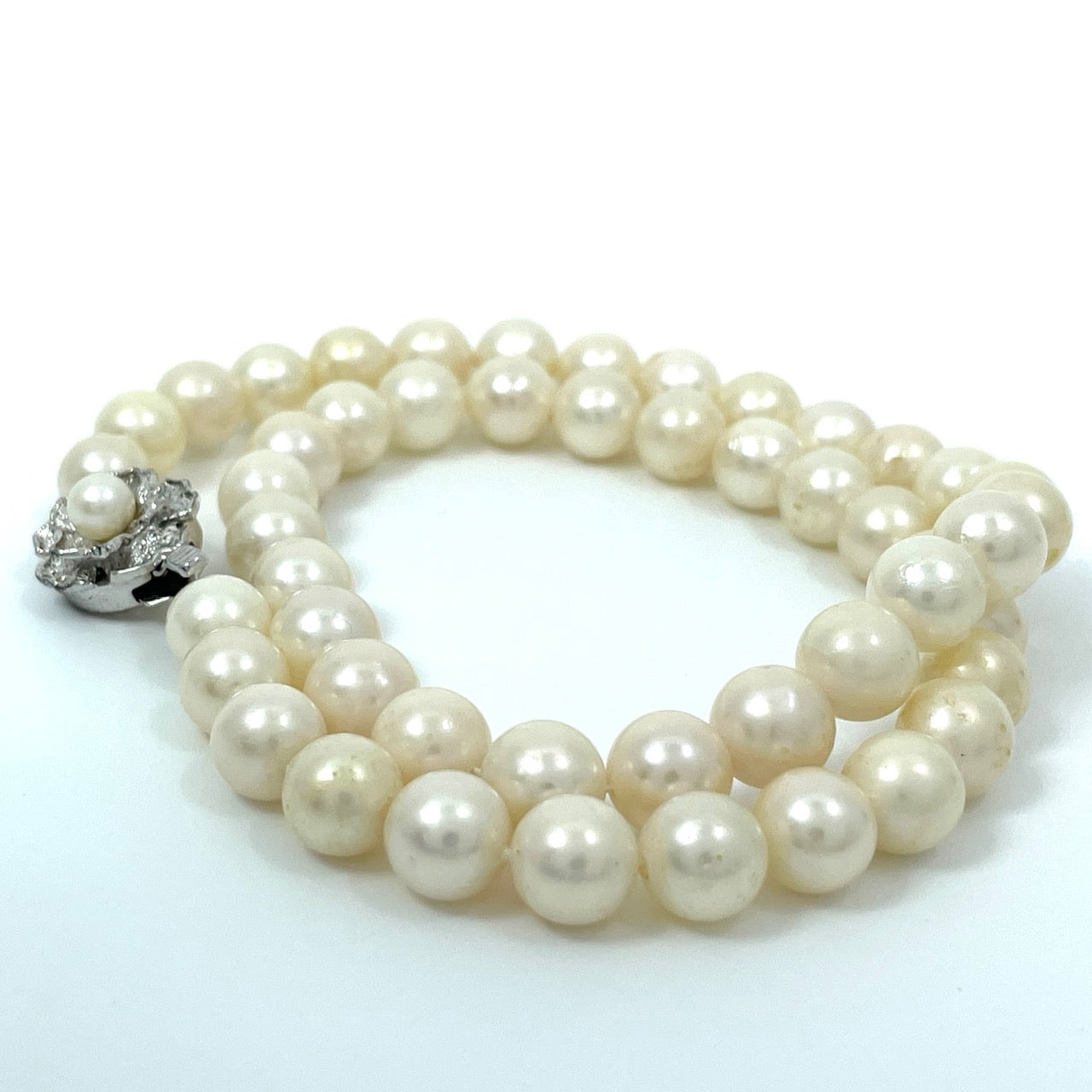 本真珠 アコヤ真珠 養殖真珠 ネックレス シルバー留め具刻印 7.9mm-8.3mm 全長約45cm ホワイト 白 パール 冠婚葬祭 フォーマル i5