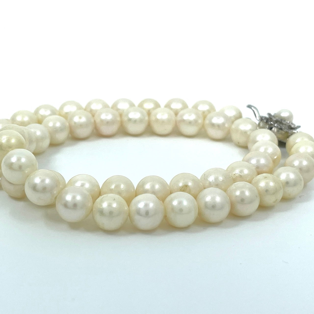 本真珠 アコヤ真珠 養殖真珠 ネックレス シルバー留め具刻印 7.9mm-8.3mm 全長約45cm ホワイト 白 パール 冠婚葬祭 フォーマル i5