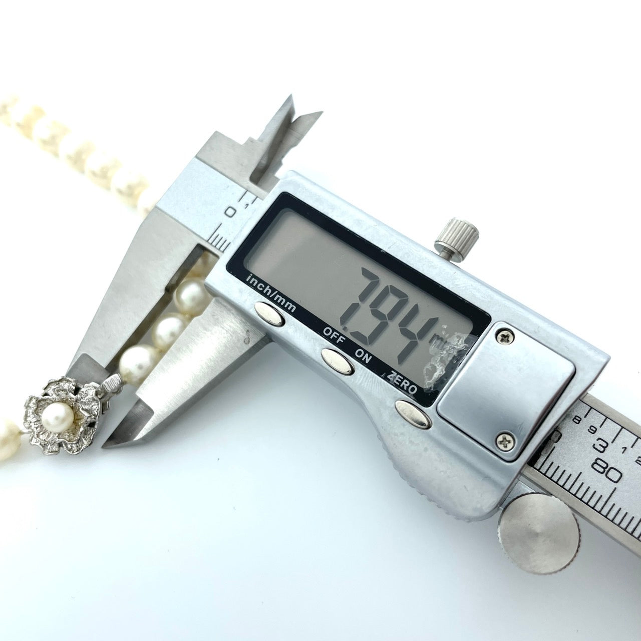 本真珠 アコヤ真珠 養殖真珠 ネックレス シルバー留め具刻印 7.9mm-8.3mm 全長約45cm ホワイト 白 パール 冠婚葬祭 フォーマル i5