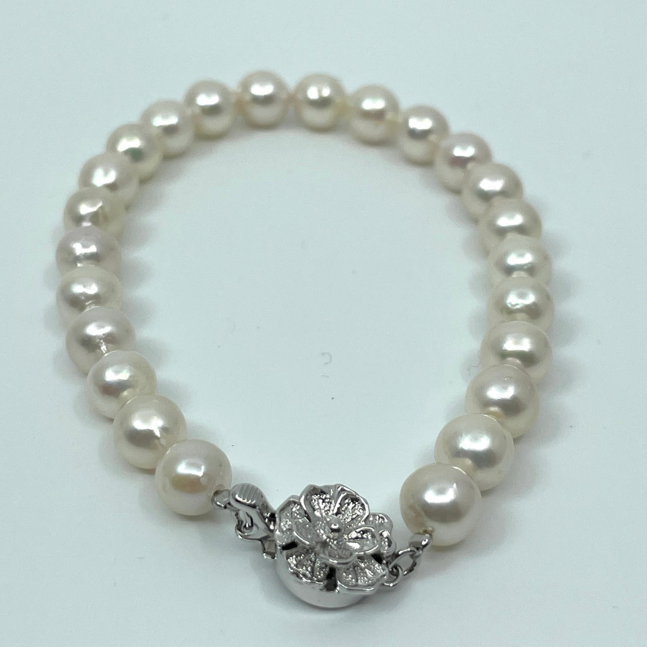 本真珠 アコヤ真珠 ブレスレット イヤリングセット ラウンド パール 6.8-7.2mm シルバー留め具 レディース 冠婚葬祭 フォーマル パーティー i5