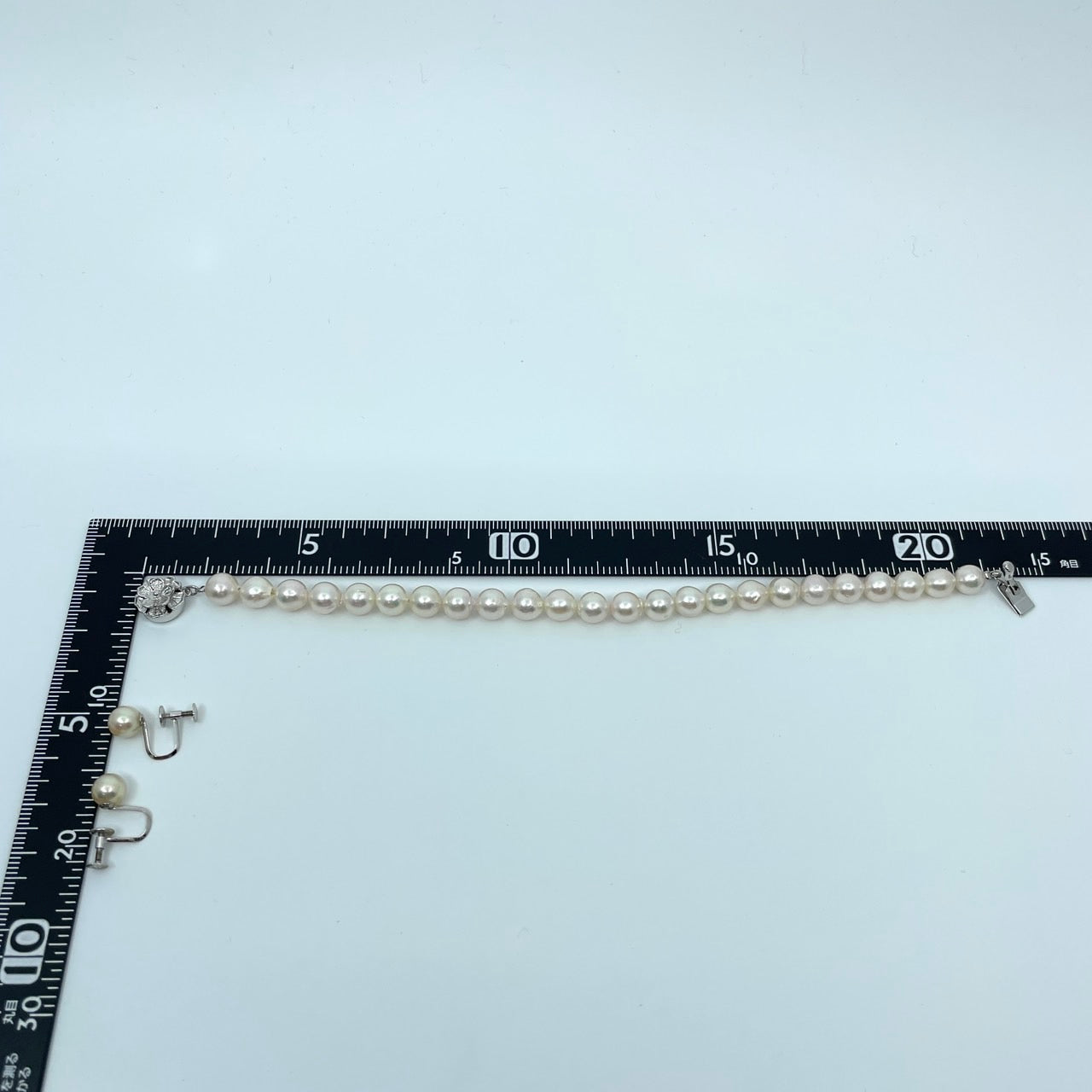 本真珠 アコヤ真珠 ブレスレット イヤリングセット ラウンド パール 6.8-7.2mm シルバー留め具 レディース 冠婚葬祭 フォーマル パーティー i5