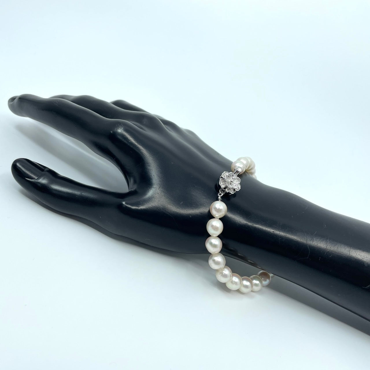 本真珠 アコヤ真珠 ブレスレット イヤリングセット ラウンド パール 6.8-7.2mm シルバー留め具 レディース 冠婚葬祭 フォーマル パーティー i5