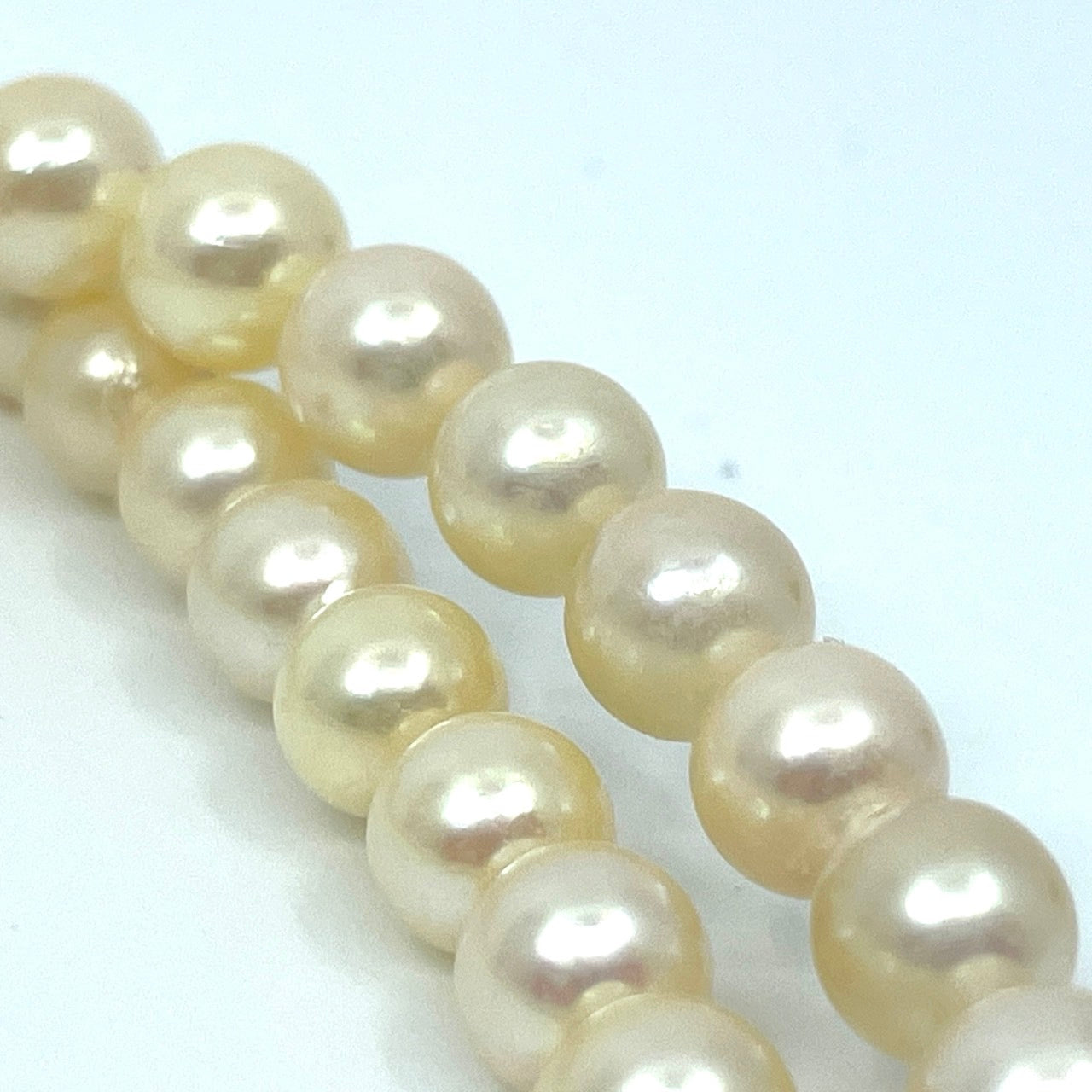 本真珠 あこや真珠 ネックレス 6.0-6.6mm 全長約43cm ホワイト ラウンド パール 冠婚葬祭 養殖真珠 首飾り i5