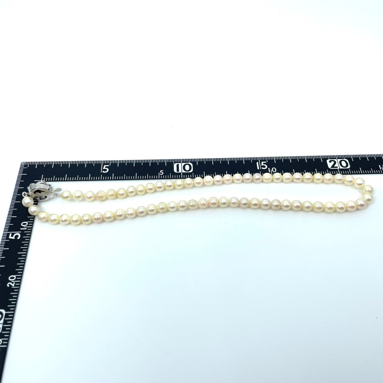 本真珠 あこや真珠 ネックレス 6.0-6.6mm 全長約43cm ホワイト ラウンド パール 冠婚葬祭 養殖真珠 首飾り i5