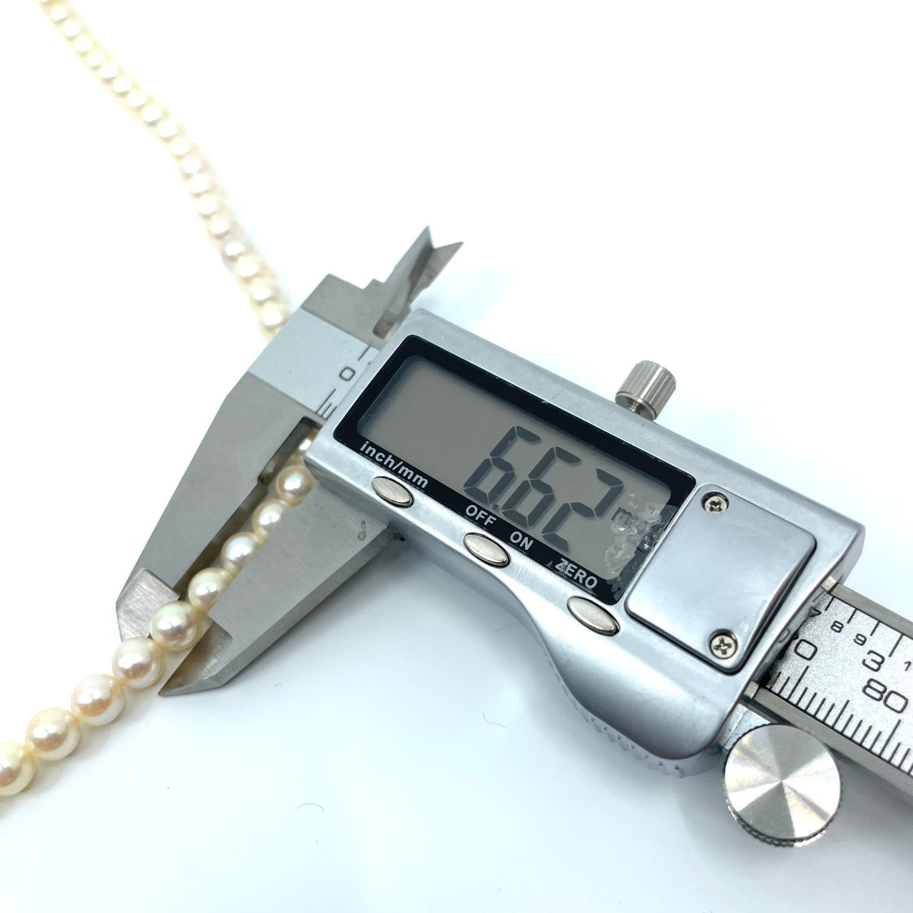 本真珠 あこや真珠 ネックレス 6.0-6.6mm 全長約43cm ホワイト ラウンド パール 冠婚葬祭 養殖真珠 首飾り i5