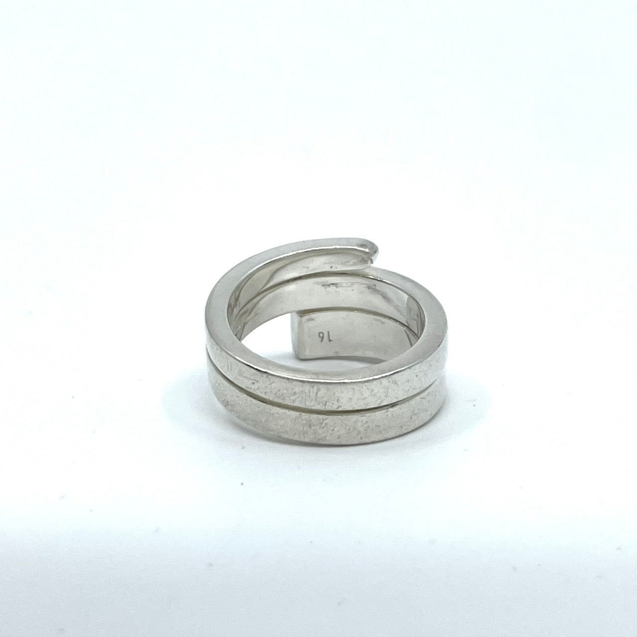 美品 GUCCI グッチ スパイラル スネーク Gロゴ リング 指輪 シルバー SV925 15号 メンズ レディース ヴィンテージ ジュエリー アクセサリー I1