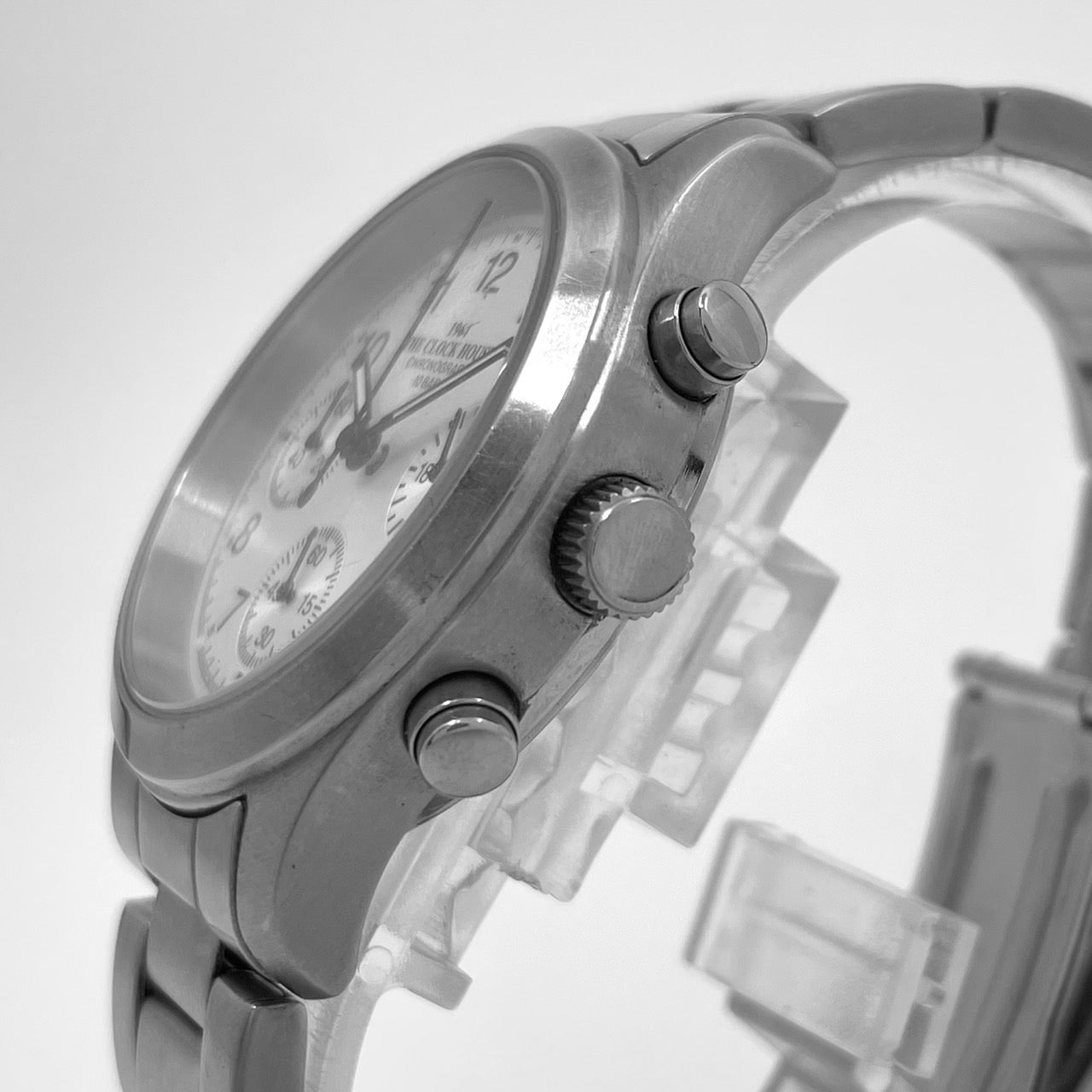 Authentic THE CLOCK HOUSE 1964 Chronograph Watch CH006M White Dial Quartz Mens