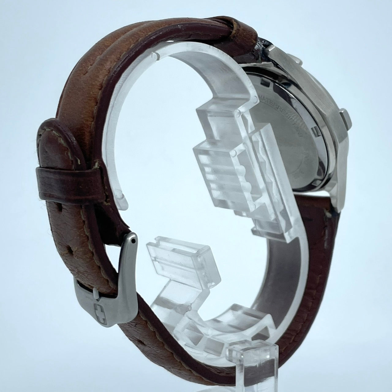 Authentic WENGER S.A.K. DESIGN Military Watch Quartz Date White Dial Swiss Made