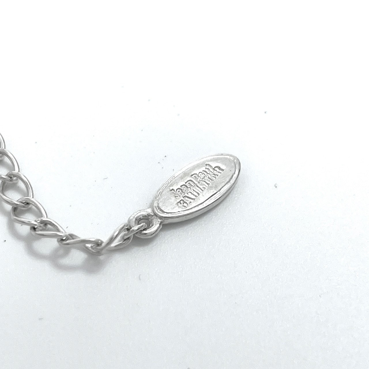 Authentic Jean Paul Gaultier Silver925 Cube Necklace Adjustable Logo Vintage Jewelry