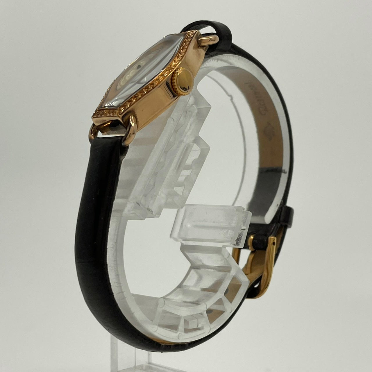 Authentic Rosemont RS-024 Ladies Watch Quartz Classic Tonneau Gold Swiss Made Rose