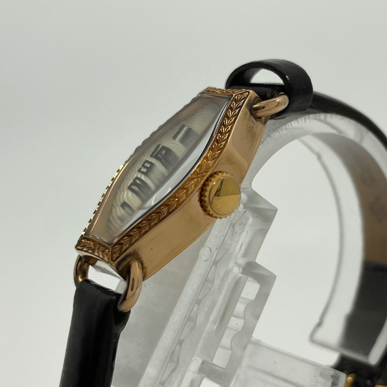 Authentic Rosemont RS-024 Ladies Watch Quartz Classic Tonneau Gold Swiss Made Rose