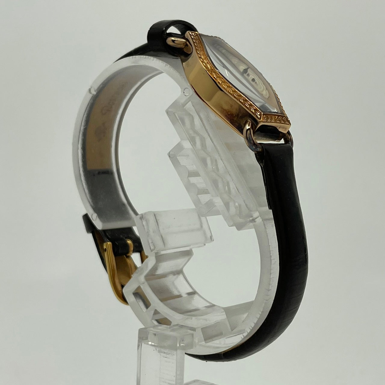 Authentic Rosemont RS-024 Ladies Watch Quartz Classic Tonneau Gold Swiss Made Rose