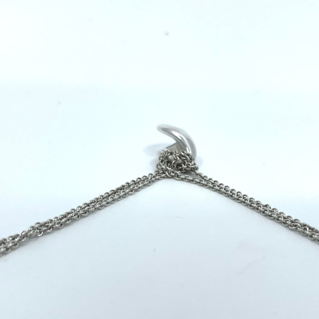 美品 TIFFANY &Co. ティファニー ネックレス インフィニティ ダブルチェーン SV925 シルバー レディース ヴィンテージ ジュエリー ペンダント I1