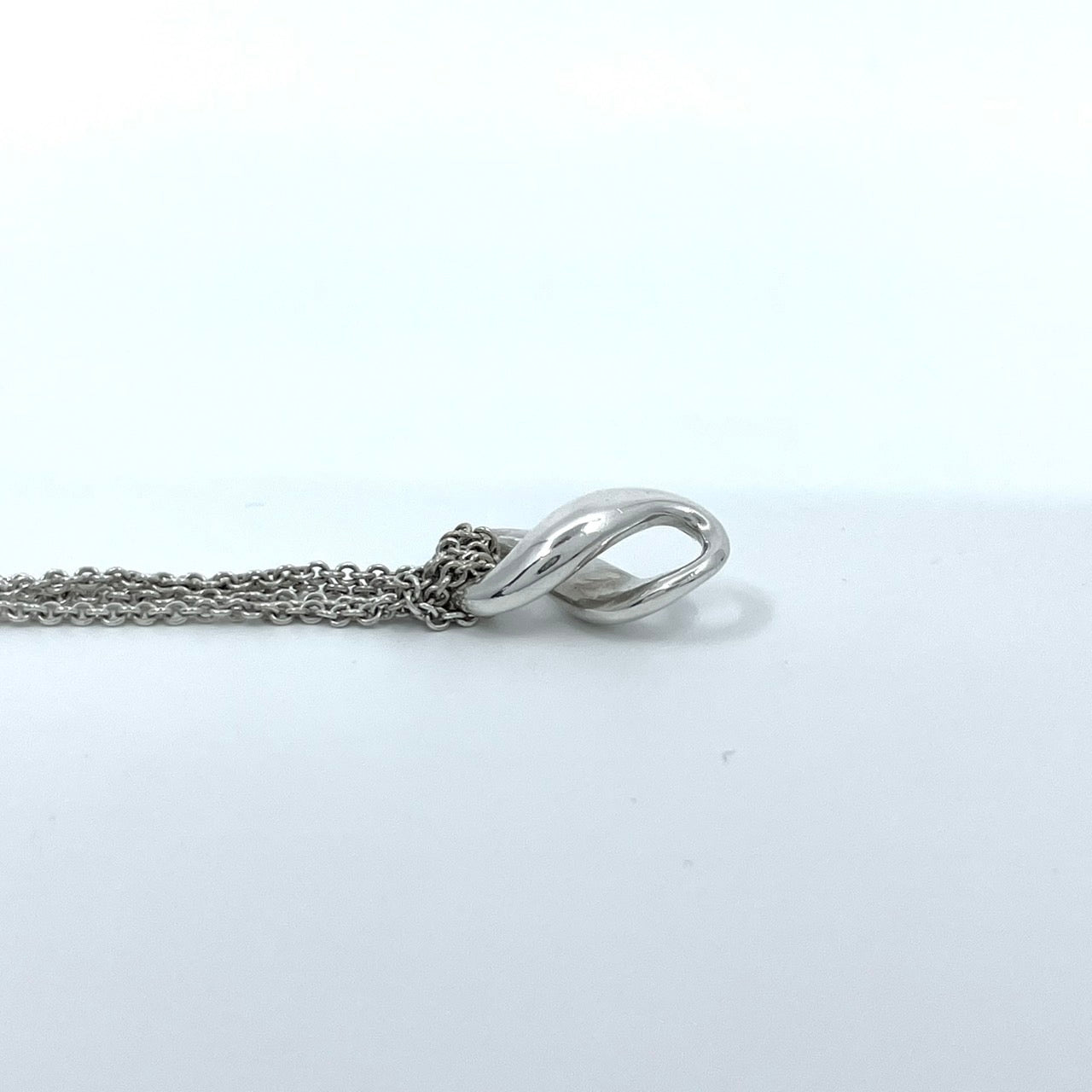 美品 TIFFANY &Co. ティファニー ネックレス インフィニティ ダブルチェーン SV925 シルバー レディース ヴィンテージ ジュエリー ペンダント I1