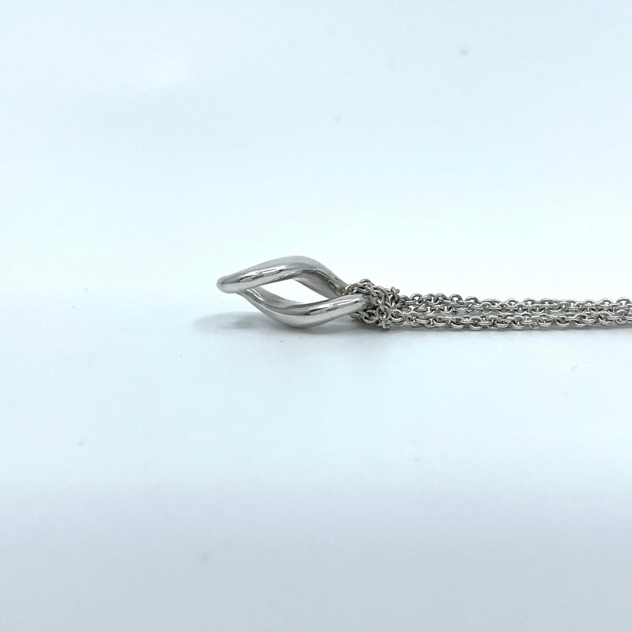 美品 TIFFANY &Co. ティファニー ネックレス インフィニティ ダブルチェーン SV925 シルバー レディース ヴィンテージ ジュエリー ペンダント I1