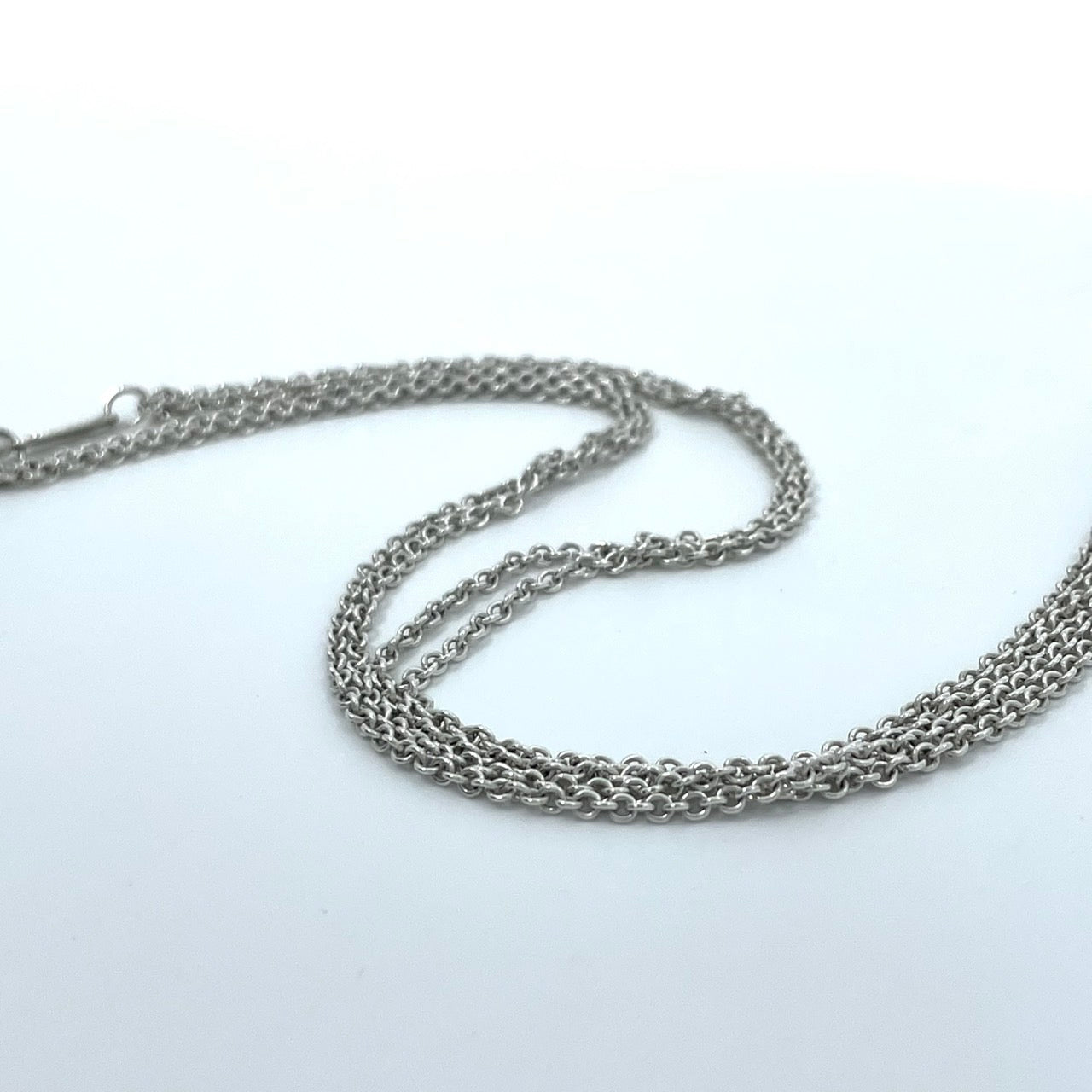 美品 TIFFANY &Co. ティファニー ネックレス インフィニティ ダブルチェーン SV925 シルバー レディース ヴィンテージ ジュエリー ペンダント I1