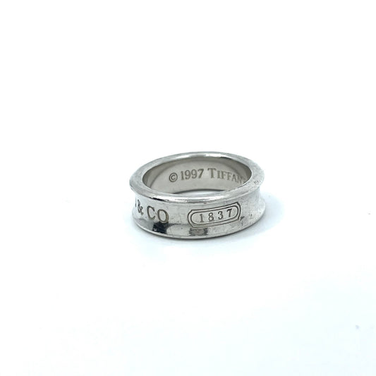 Authentic TIFFANY &Co. 1837 Medium Ring Size 7.5 SV925 Silver Vintage Jewelry