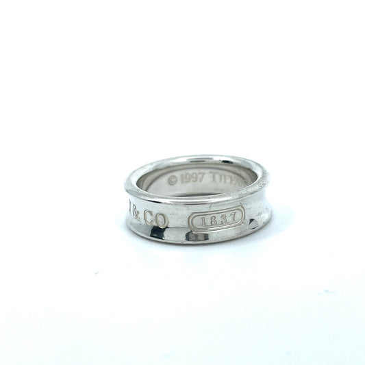 Authentic TIFFANY &Co. 1837 Medium Ring Size 8.5 SV925 Silver Vintage Jewelry