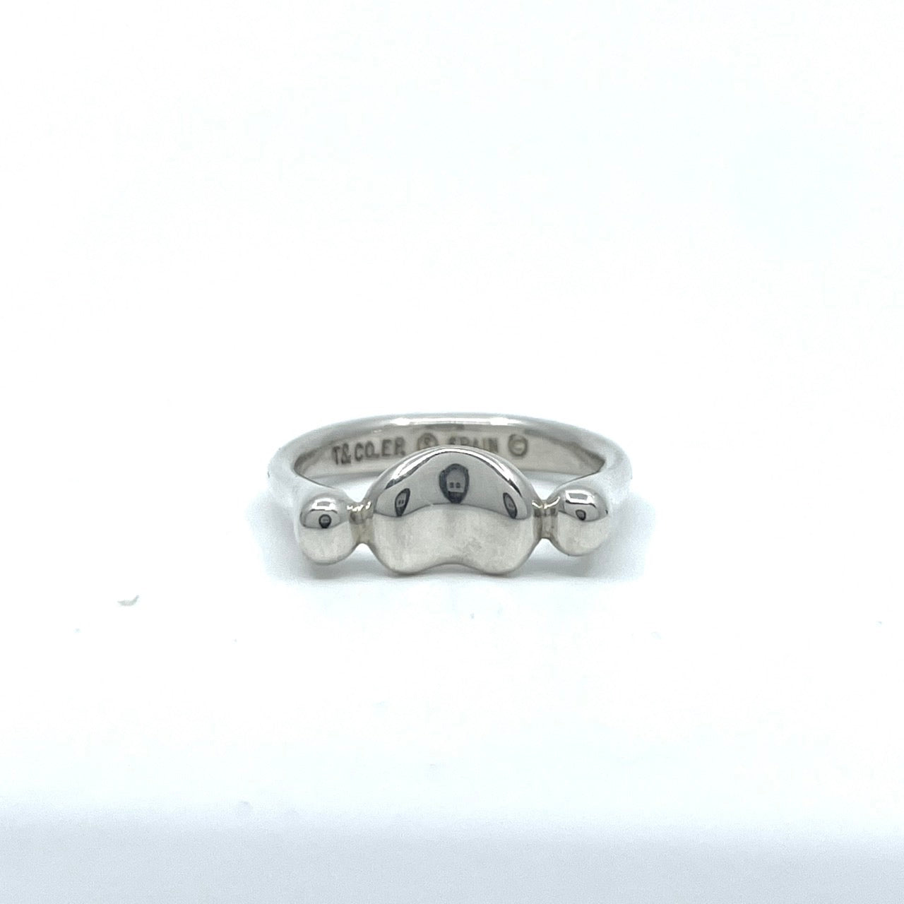 美品 TIFFANY&Co. ティファニー 指輪 リング ビーン 7号 エルサ・ペレッティ シルバー SV925 ビーンズ ジュエリー アクセサリー レディース I7