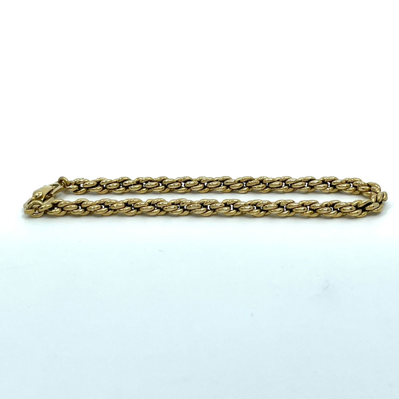 美品 Christian Dior クリスチャンディオール ヴィンテージ ブレスレット ロープチェーン ロゴ 留め具 ゴールドカラー アクセサリー メンズ レディース I7